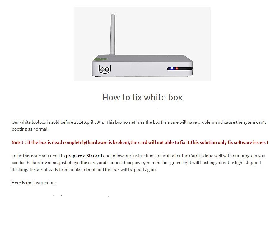 How to fix white box